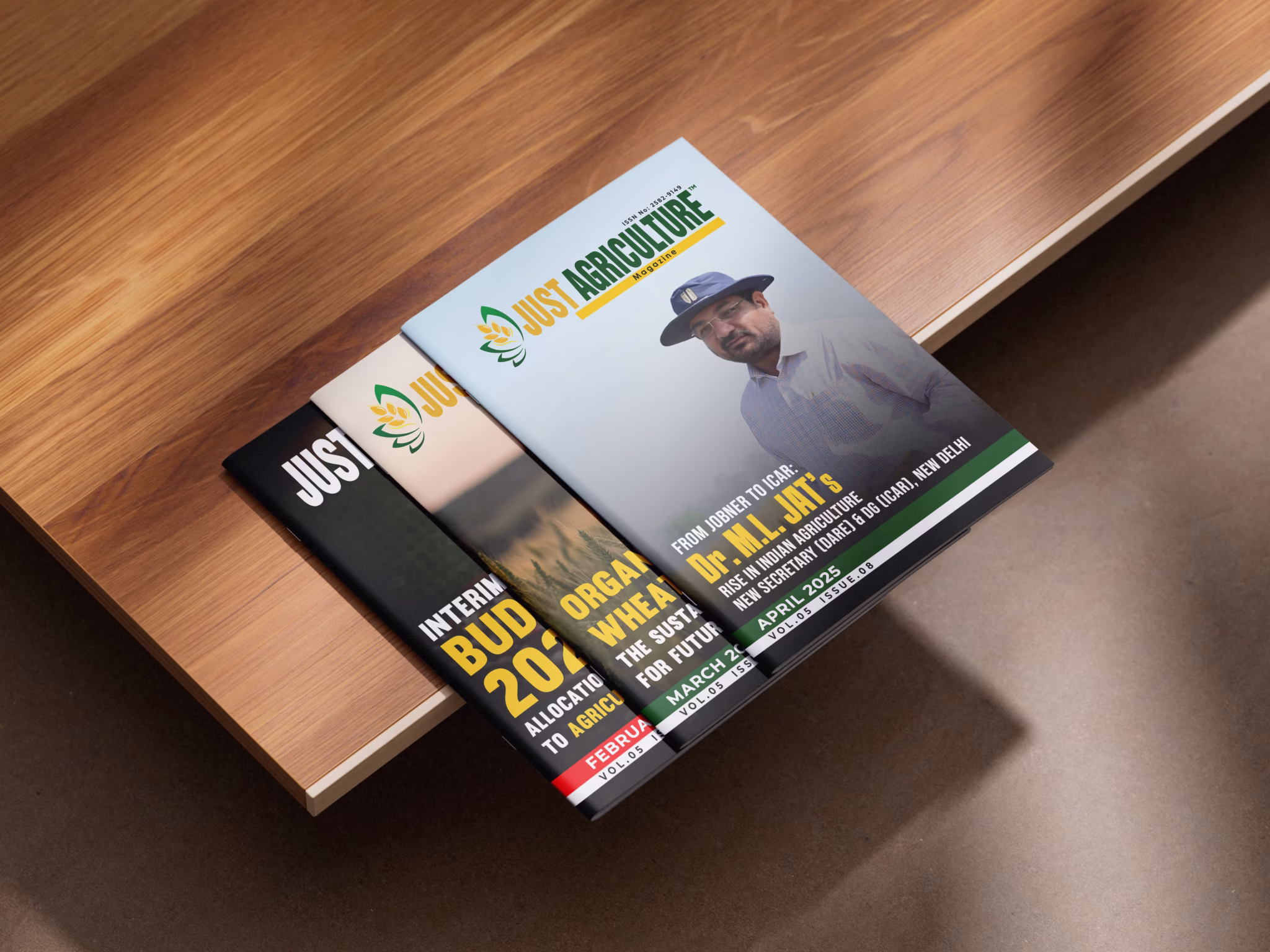 Magazine on table